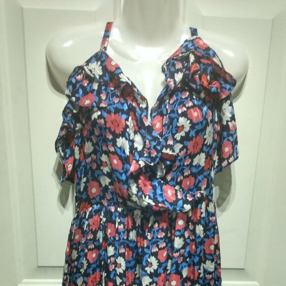 kate spade Dresses & Skirts - KATE SPADE NEW YORK MIDI DRESS NAVY RED WHITE V NECK SLEEVELESS SIZE 6